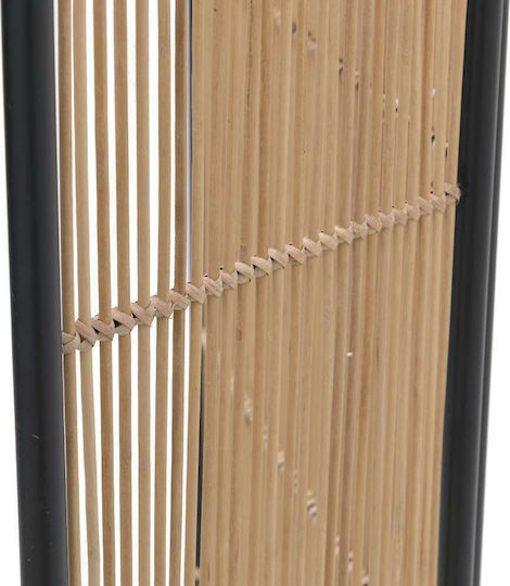 Inart Bamboo Dekorativer Paravent aus Bambus mit 3 Blättern 125x170cm