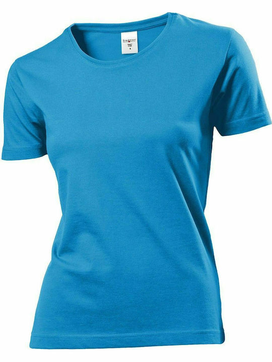 Stedman Classic-T Fitted Women's Short Sleeve Promotional T-Shirt Ocean Blue ST2600-OCB