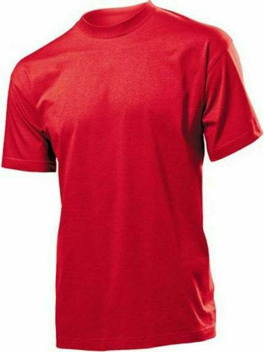 Stedman Classic-T Ανδρικό Διαφημιστικό T-shirt Κοντομάνικο Scarlet Red