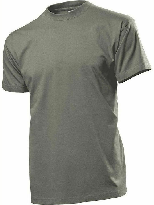 Stedman Comfort-T 185 Ανδρικό Διαφημιστικό T-shirt Κοντομάνικο Real Grey