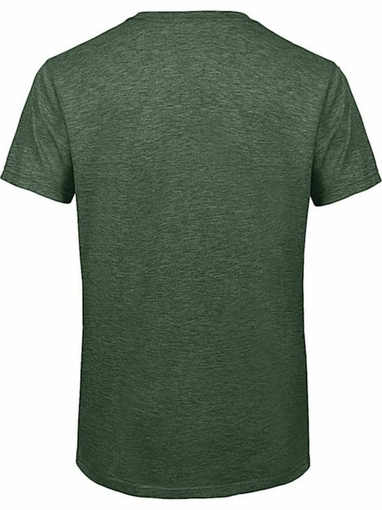 B&C Triblend Ανδρικό Διαφημιστικό T-shirt Κοντομάνικο Heather Forest