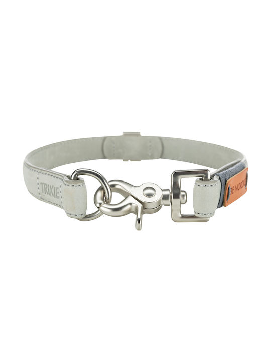 Trixie Be Nordic Dog Collar Leather In Gray Colour Medium 20mm x 45cm