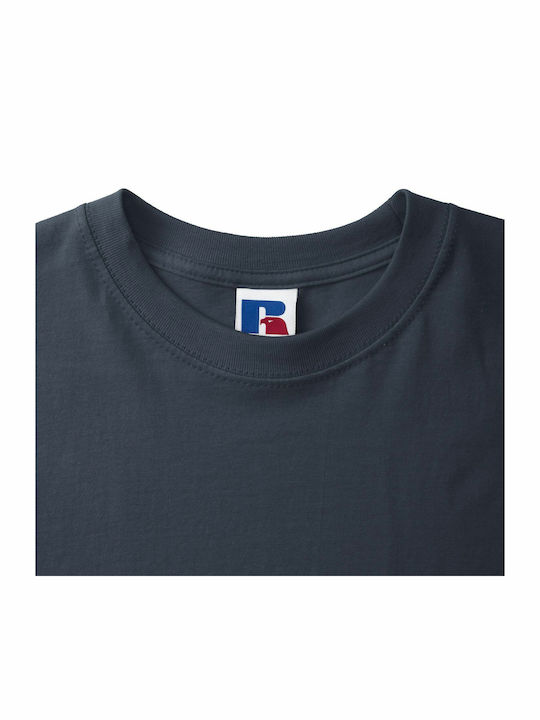 Russell Europe Ανδρικό Διαφημιστικό T-shirt Κοντομάνικο French Navy