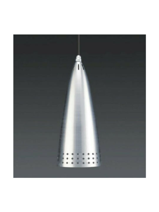 Aca Pendant Light Silver Bell with Socket E27 15cm