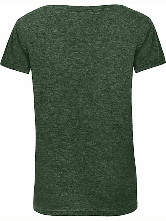 B&C Triblend Women's Short Sleeve Promotional T-Shirt Heather Forest