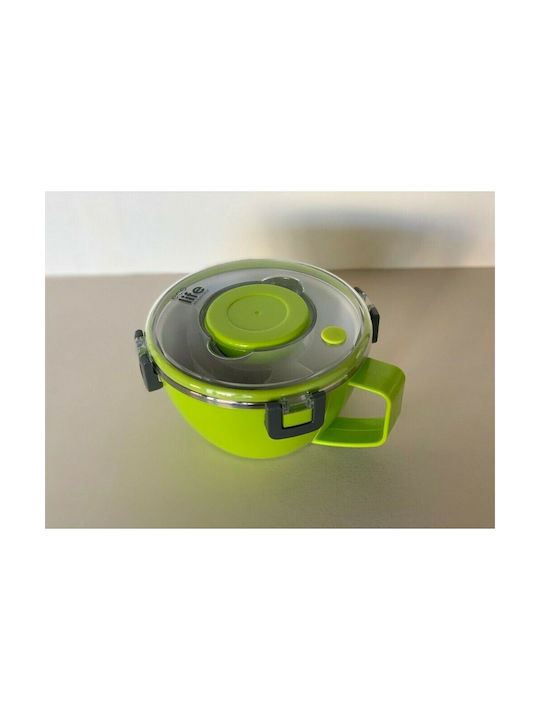 Ecolife Inox Thermo Lunch Box Double Wall Round Green 850ml