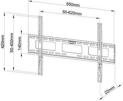 DMP EPLB132L Wall TV Mount up to 65" and 50kg