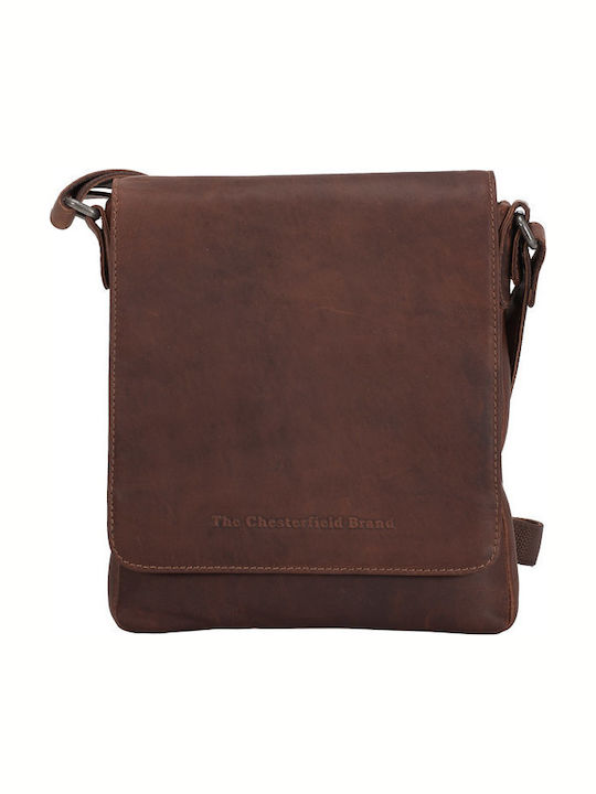 Leather Men's Bag Messenger Brown