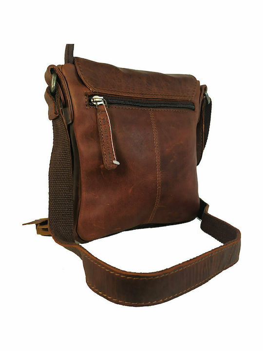 Leather Men's Bag Messenger Brown