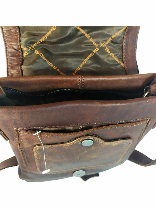Leather Men's Bag Messenger Brown