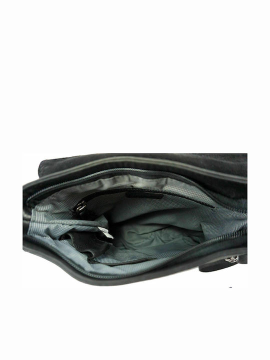 Leather Men's Bag Messenger Black