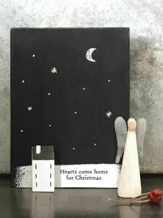 Synchronia Christmas Wooden Figure Sign Black Height 18cm Brick