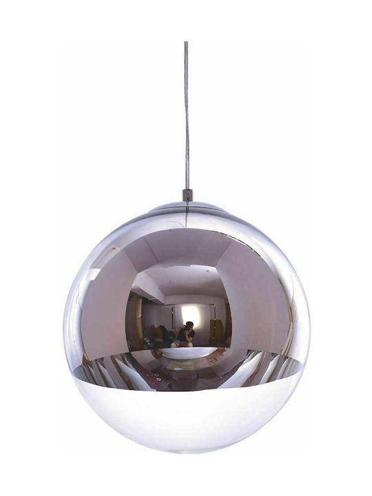 Home Lighting Alessia Pendant Light Suspension Ball for Socket E27 Silver