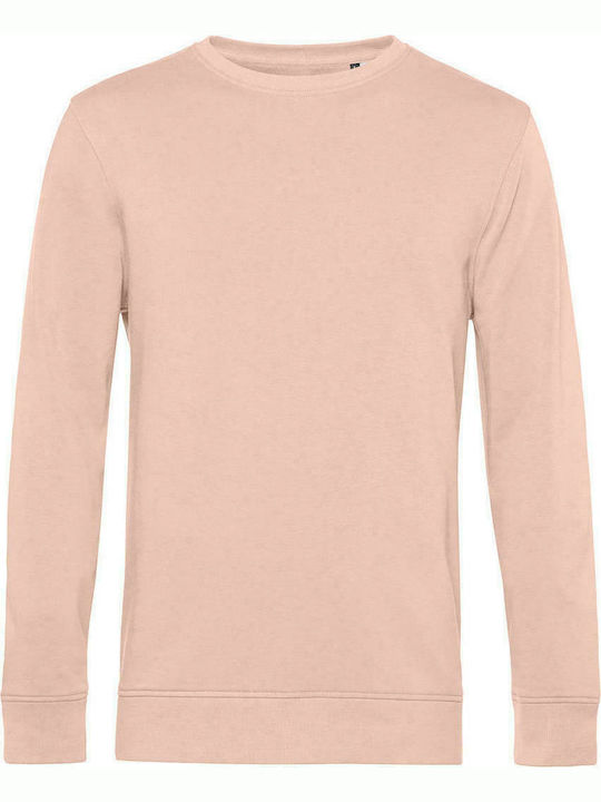 B&C Men's Long Sleeve Promotional Sweatshirt Soft Rose