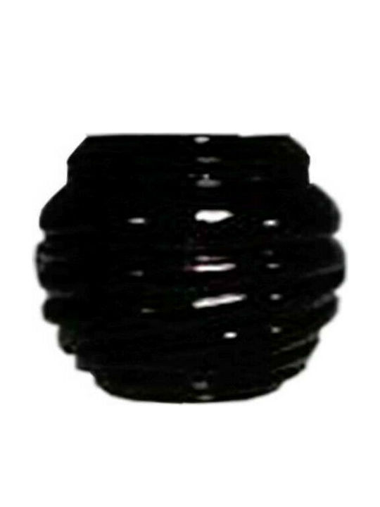 Art et Lumiere Candle Holder suitable for Tealights Glass Black 7.5x7.5x6.5cm 1pcs