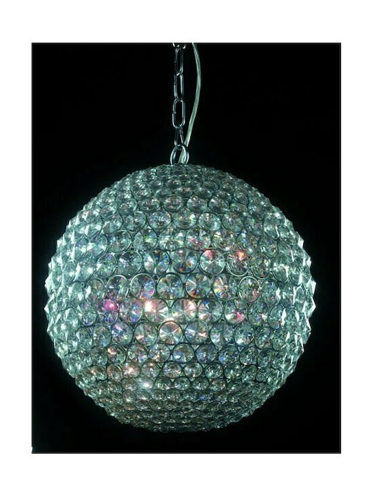 Home Lighting Ball Hängelampe Kronleuchter Kugel für 5 Lampen G9 Silber