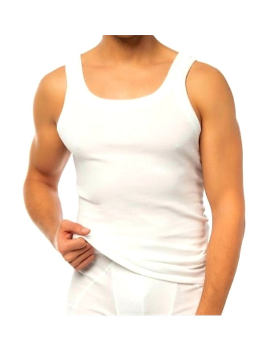 90-11012 Men's Sleeveless Undershirts White 2Pack