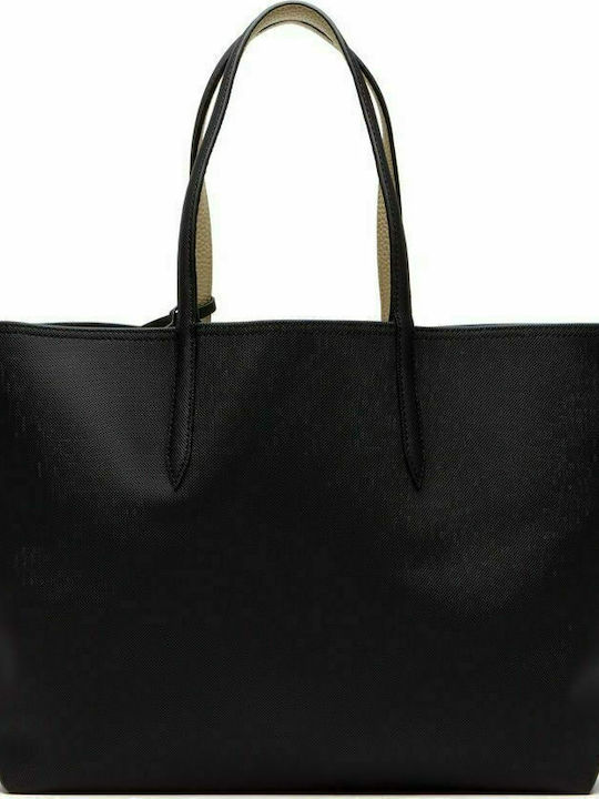 Anna Σετ Γυναικεία Τσάντα Shopper Ώμου Μαύρη