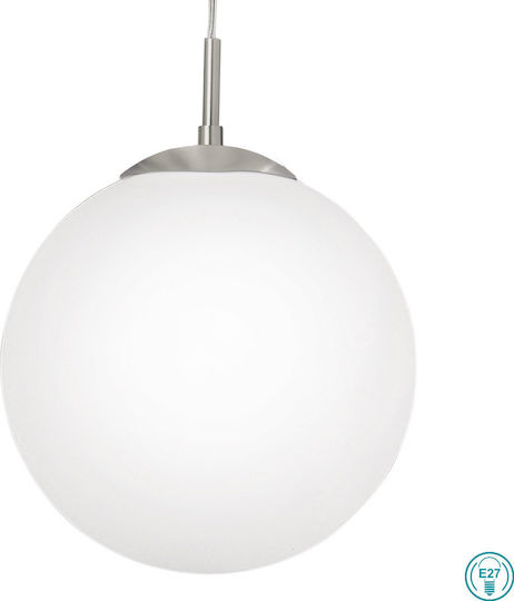Eglo Rondo Висящо Осветително Тяло Бял Топка с Цокъл E27 30x110см.