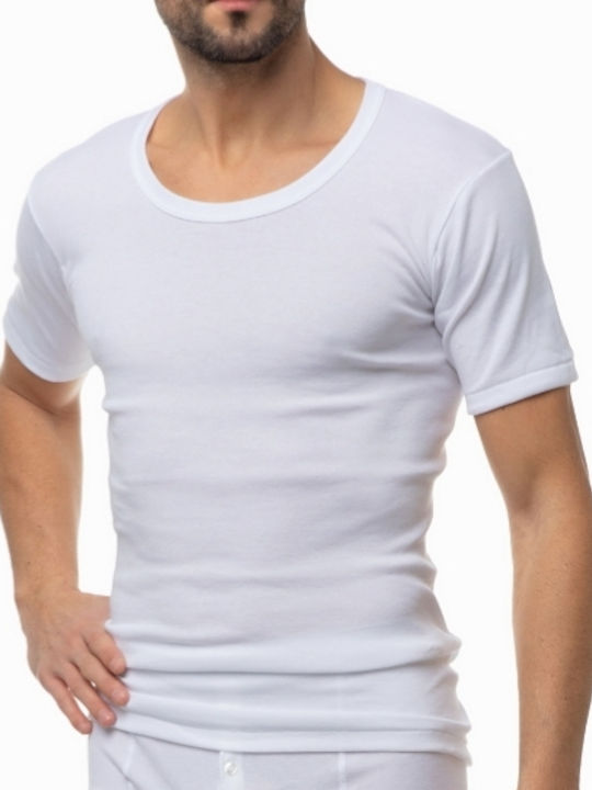 90-17002 Men's Short Sleeve Undershirts White 2Pack