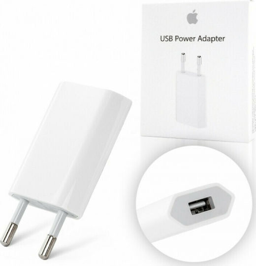 Apple Φορτιστής Χωρίς Καλώδιο με Θύρα USB-A 5W Λευκός (MD813ZM/A)