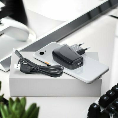 Blue Star Зарядно с вграден кабел micro USB Черен ( 5901737411556)