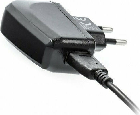 Blue Star Зарядно с вграден кабел micro USB Черен ( 5901737411556)
