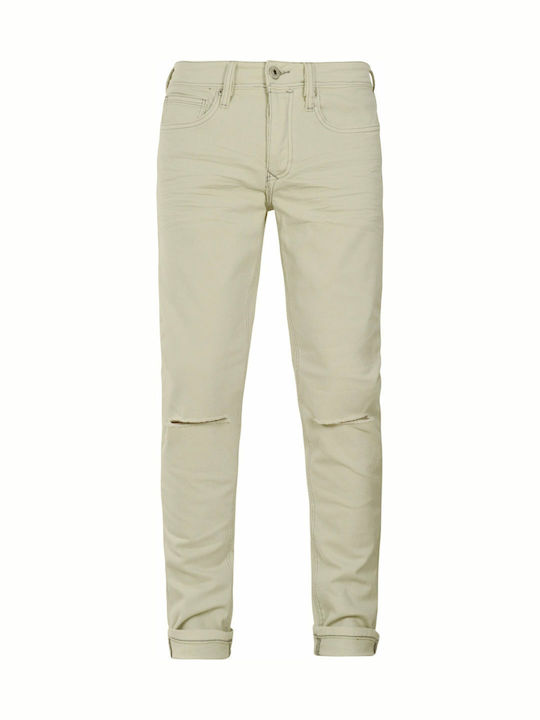 Men's Jeans Pants with Slim Fit Beige