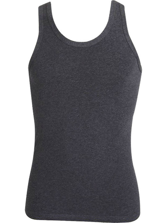 Minerva Men's Undershirt Sleeveless Dark Grey