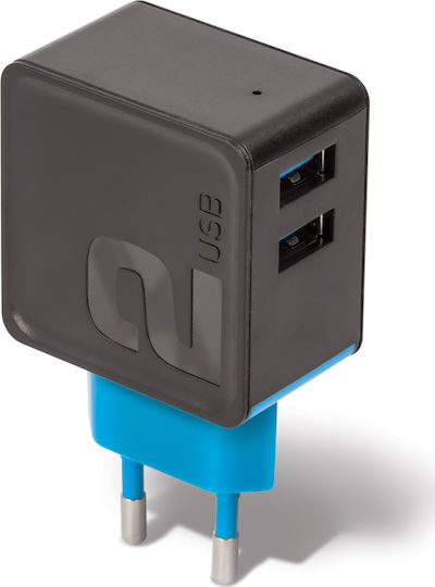 Forever Φορτιστής Χωρίς Καλώδιο με 4 Θύρες USB-A Μαύρος (TC-04)