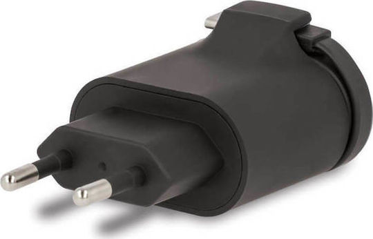 Forever Φορτιστής με 2 Θύρες USB-A και Καλώδιο USB-C Μαύρος (TC-02)