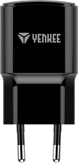 Yenkee Charger Without Cable with USB-A Port Blacks (YAC 2013BK)