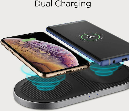 Spigen Kabelloses Ladegerät (Qi Pad) 10W Schwarzs (F310W DUO)