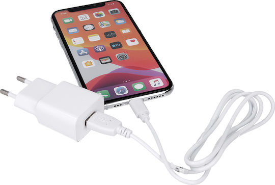 Maxlife Încărcător cu Port USB-A și Cablu Lightning Albς (MXTC-01)