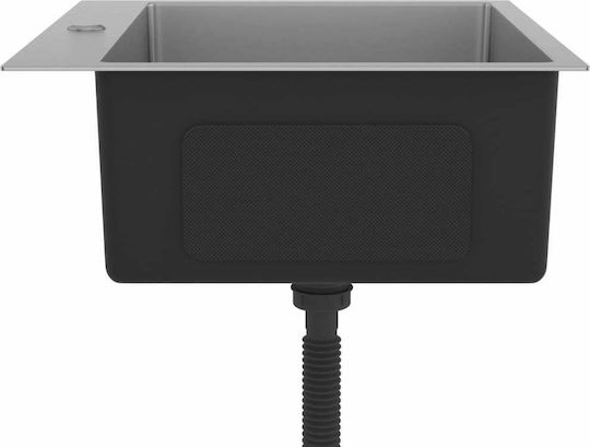 vidaXL Drop-In Spüle Inox Gebürstet B53xT50cm Silber