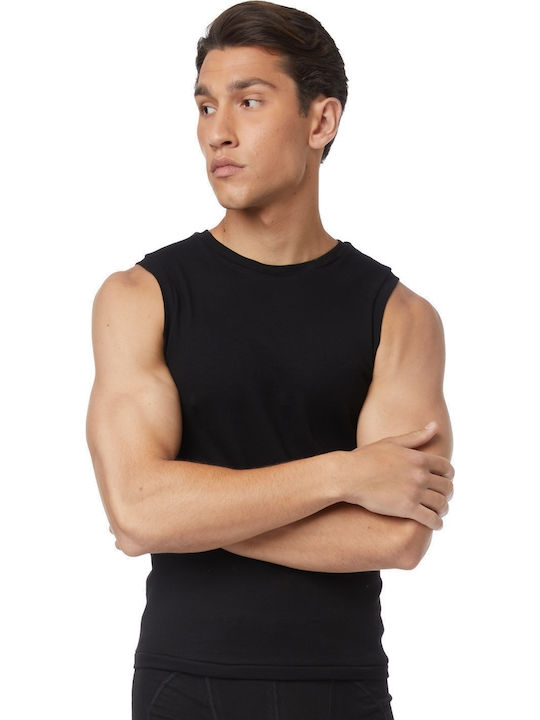 90-11032 Men's Undershirts Sleeveless in Black Color 2Pack