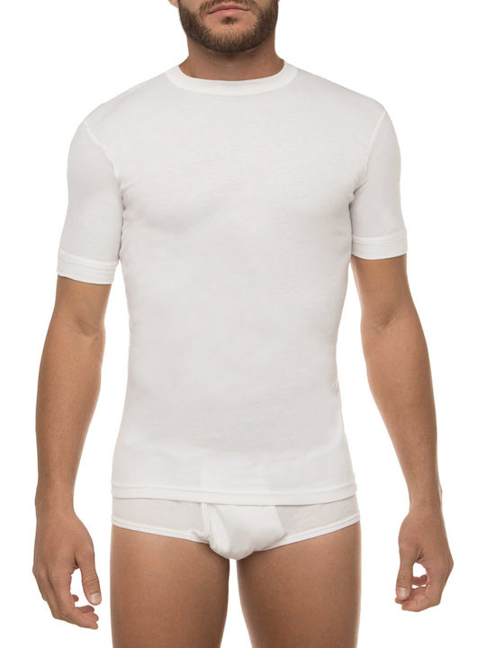 Men's Undershirts Short-sleeved in White Color 2Pack W1970-02