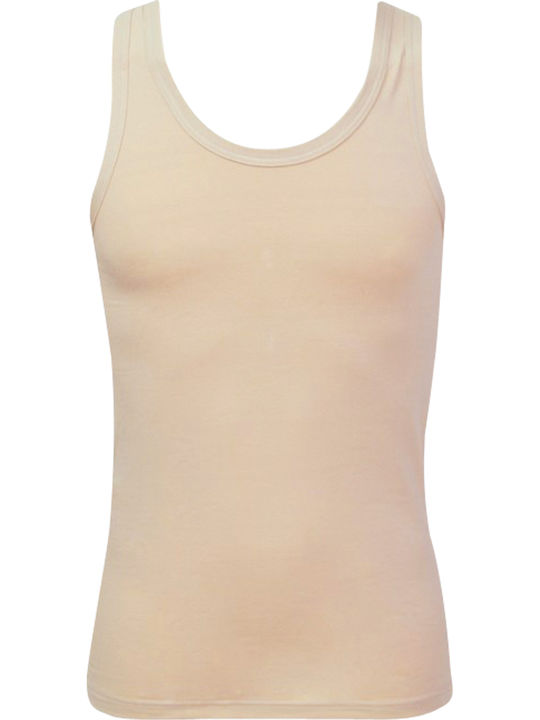 90-12014 Men's Sleeveless Undershirts Beige 2Pack