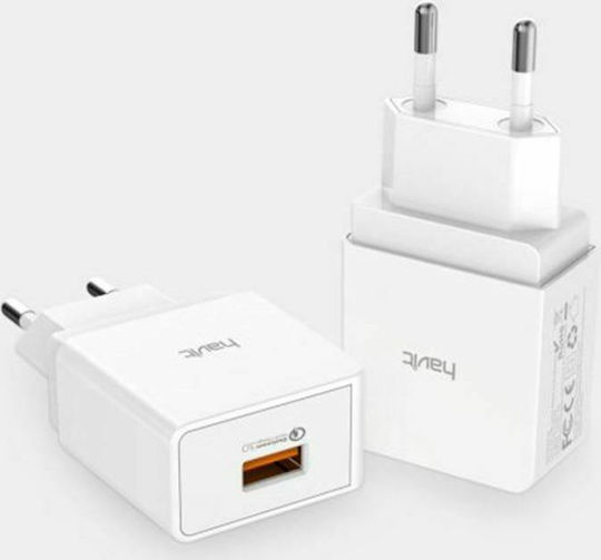 Havit Havit Kabeloser ohne Kabel mit USB-A Ausgangsanschlüssen Quick Charge 3.0 Weiß
