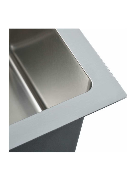 vidaXL Drop-In Sink Inox Satin W40xD40cm Silver