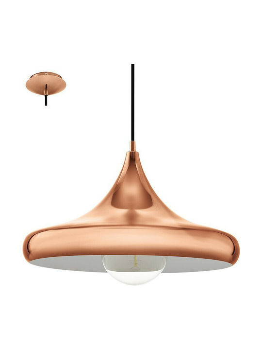 Eglo Coretto Pendant Light Single-Light Bell for Socket E27 Bronze