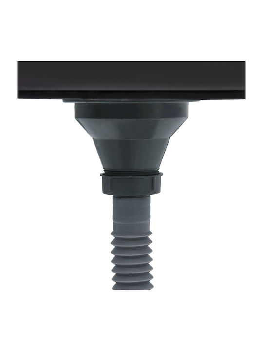vidaXL Drop-In Spüle Inox Satiniert B70xT44cm Schwarz
