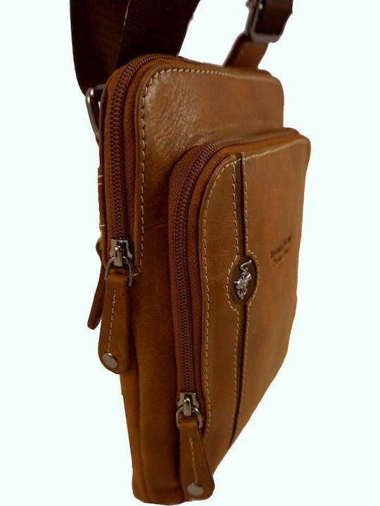 Leather Men's Bag Shoulder / Crossbody Tabac Brown