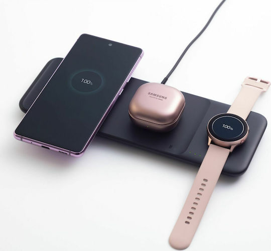 Samsung Wireless Charger (Qi Pad) 9W Blacks (Wireless Charger P6300 Trio Black)