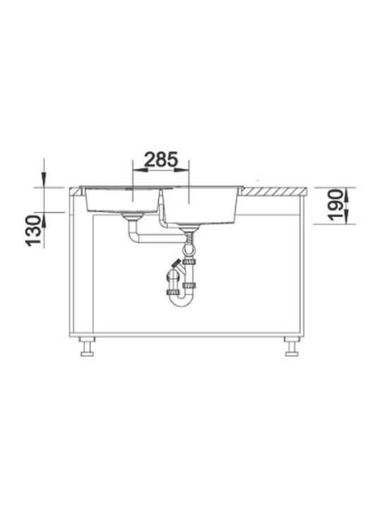 Blanco Metra 9 E 515568 Drop-In Spüle Ecke Links aus Verbundgranulat B83xT83cm White