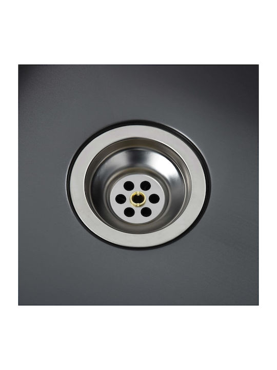 vidaXL Drop-In Sink Inox Satin W30xD30cm Black