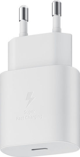 Samsung Charger Without Cable with USB-C Port 25W Power Delivery Whites (EP-TA800E Bulk)