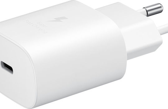 Samsung Charger Without Cable with USB-C Port 25W Power Delivery Whites (EP-TA800E Bulk)
