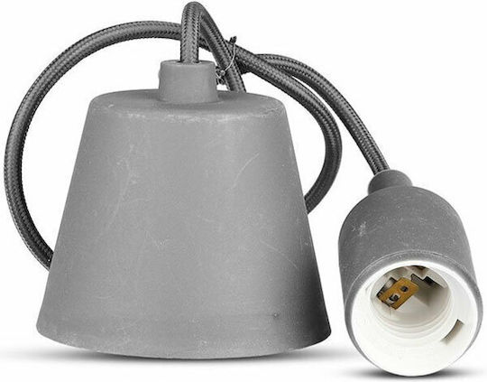 V-TAC VT-7228 Висящо Осветително Тяло Сив с Цокъл E27