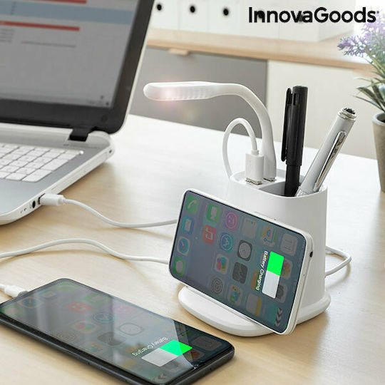 InnovaGoods Kabelloses Ladegerät (Qi Pad) Weißs (V0103210)